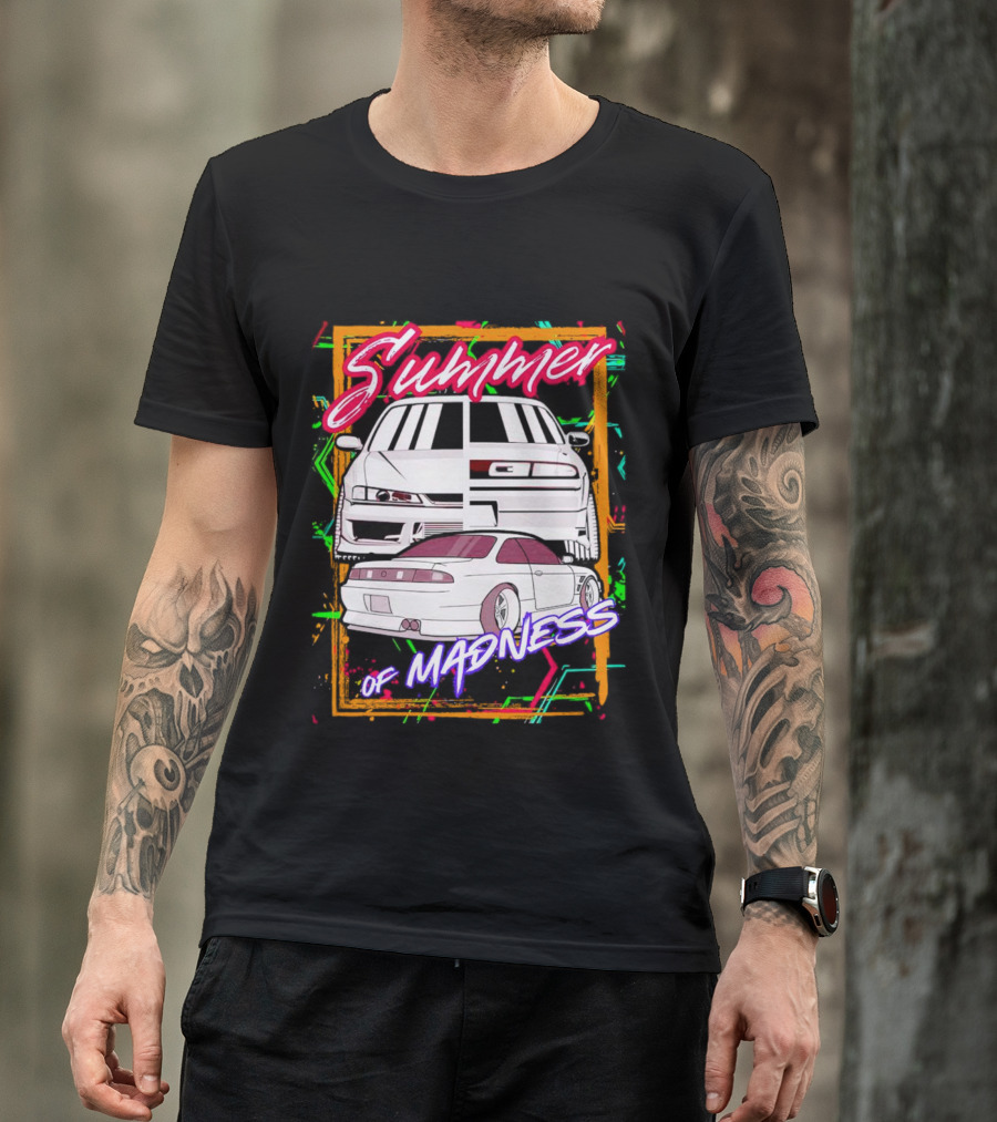 Summer Of Madness Racing Cars Neon T-Shirt