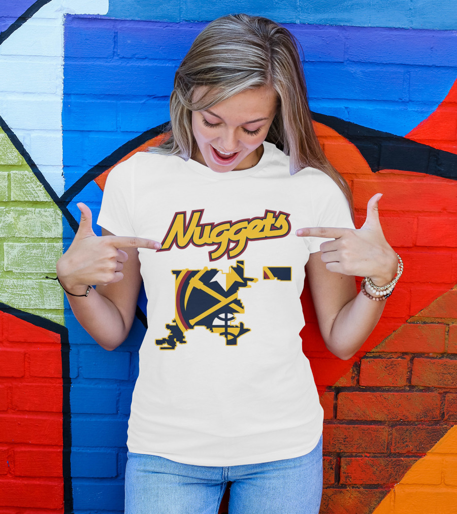 Nuggets Denver Map Basketball Team T-Shirt