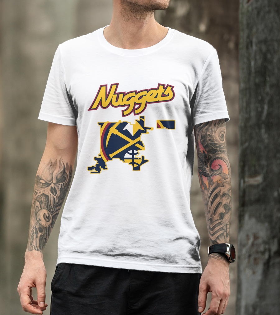 Nuggets Denver Map Basketball Team T-Shirt