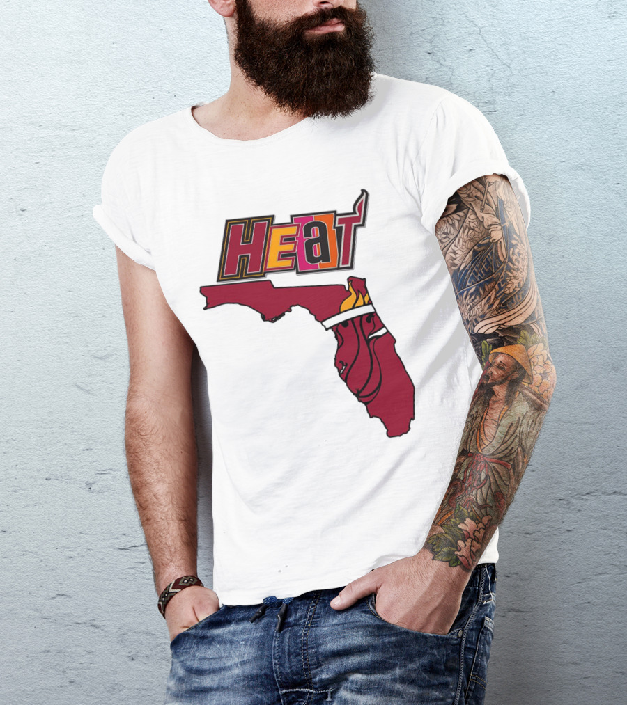 Heat Map Florida Basketball Emblem T-Shirt