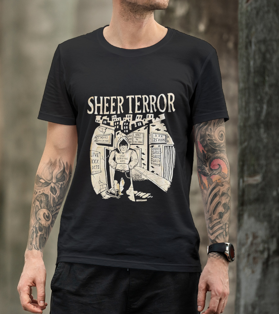 Sheer Terror Stop Glorifying Rats Urban Alleyway Scene T-Shirt