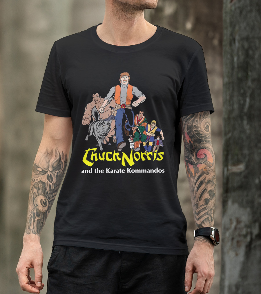 Chuck Norris And The Karate Kommandos Full Team Cartoon Reunion Adventure T-Shirt