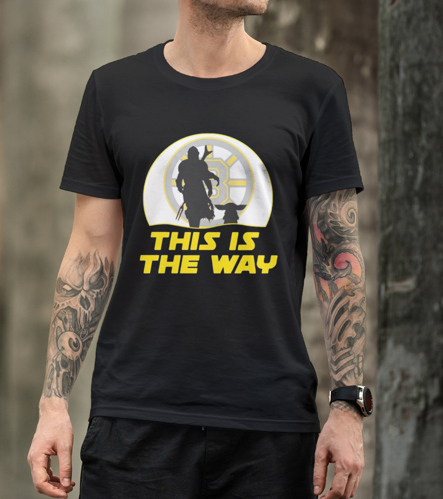 Boston Bruins This Is The Way Mandalorian Crossover T-Shirt
