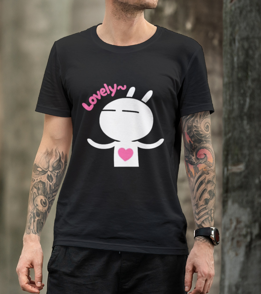Lovely Emotion Tuzki Character With Heart T-Shirt