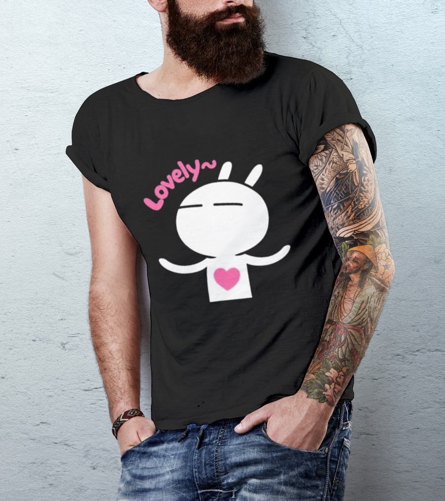 Lovely Emotion Tuzki Character With Heart T-Shirt