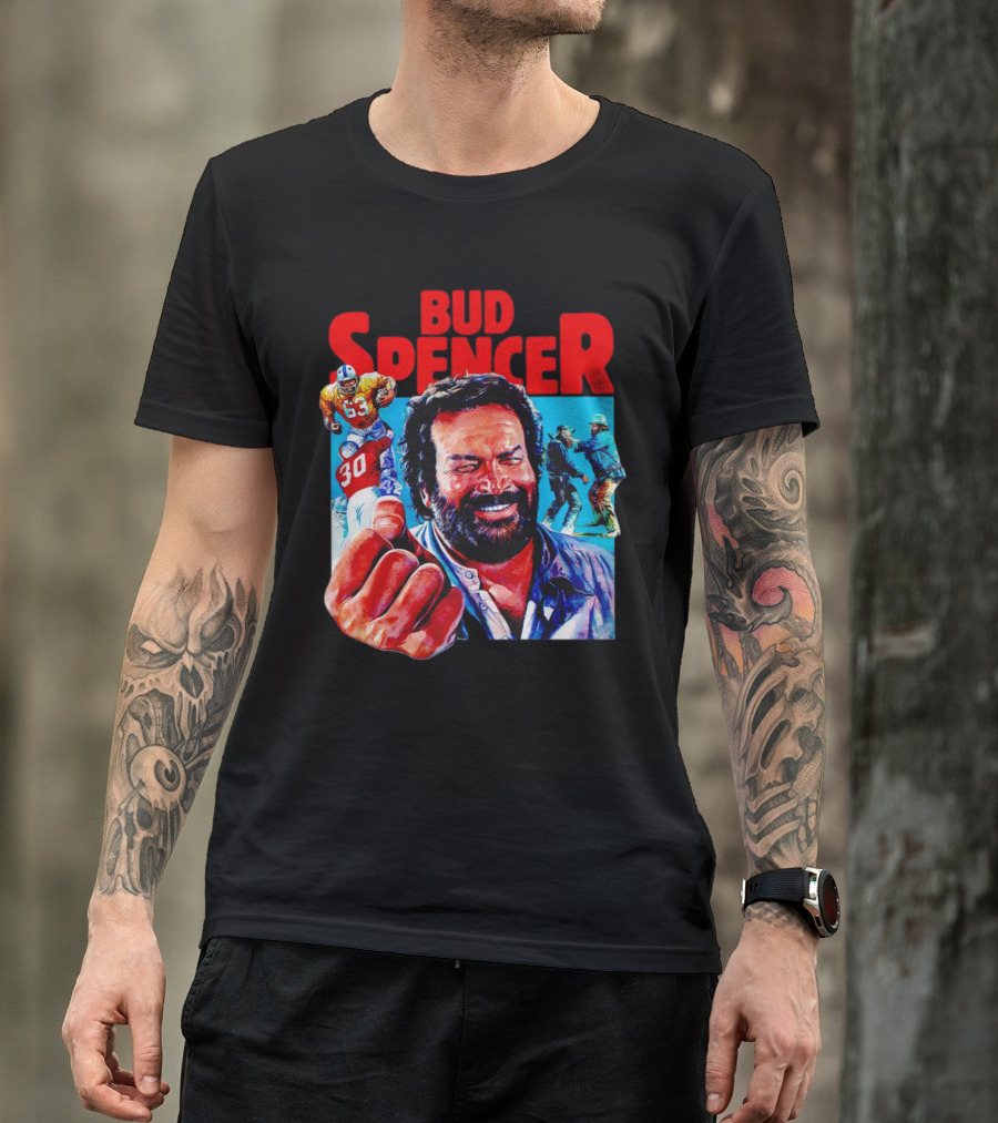 Bud Spencer Football And Laughing Scene In Action T-Shirt