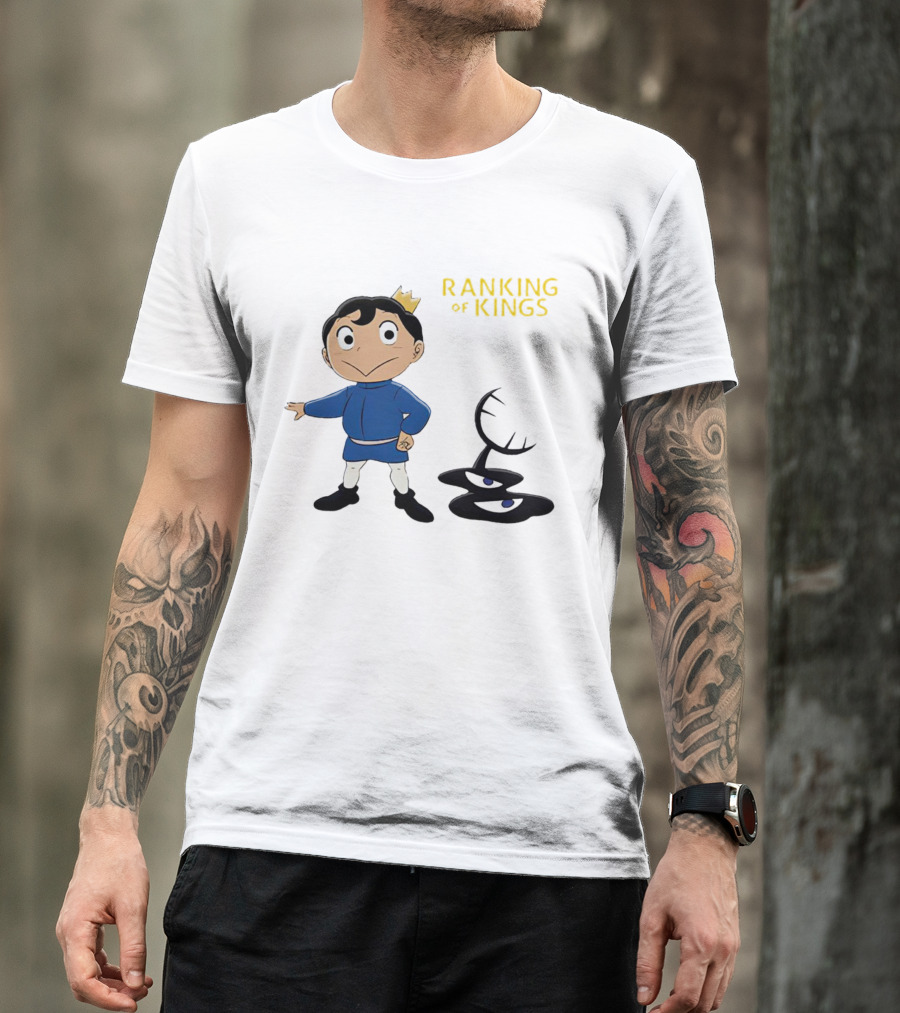 Ranking Of Kings Anime Character With Crown And Shadow Figure T-Shirt