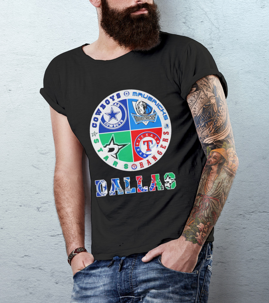 Dallas Cowboys Mavericks Stars Rangers Texas Sports T-Shirt