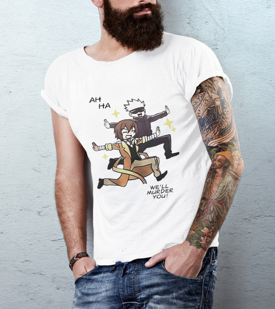 Ah Ha We’ll Murder You Cartoon Characters Dance Pose With Stars T-Shirt