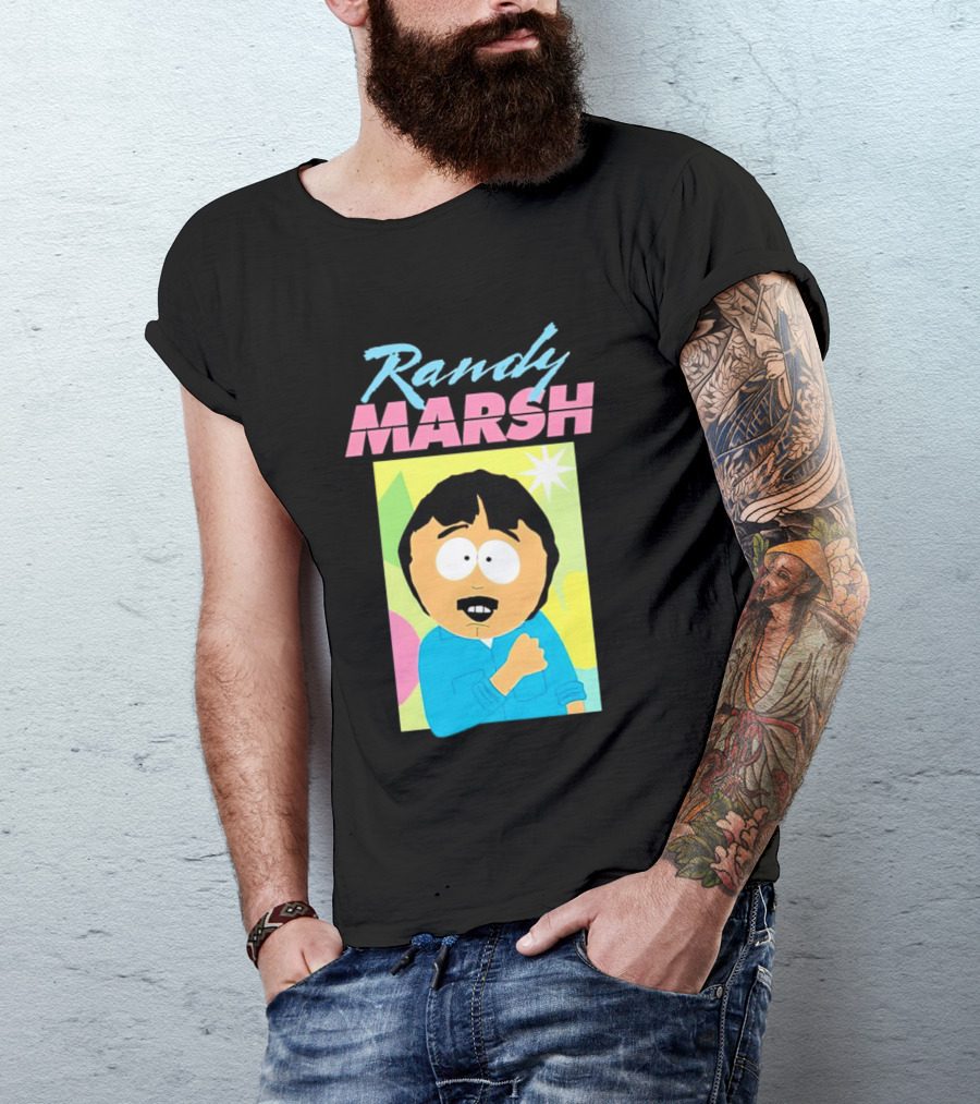 Randy Marsh Cartoon Character Colorful T-Shirt