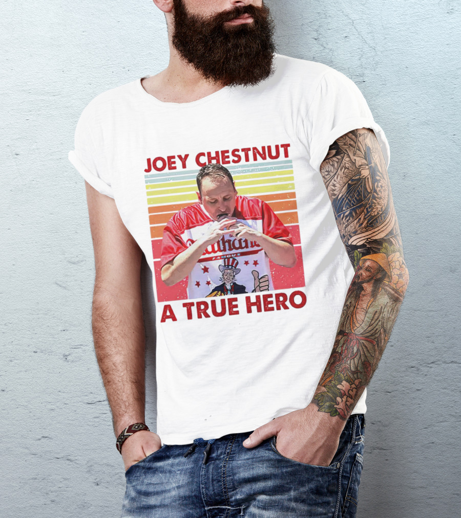 Joey Chestnut Nathan's Famous A True Hero T-Shirt