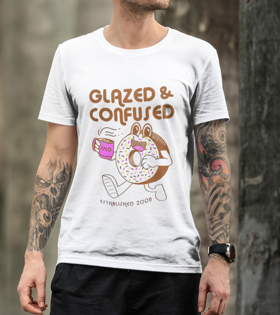 Glazed And Confused Donut Coffee Established 2006 T-Shirt