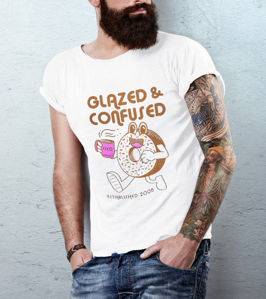 Glazed And Confused Donut Coffee Established 2006 T-Shirt