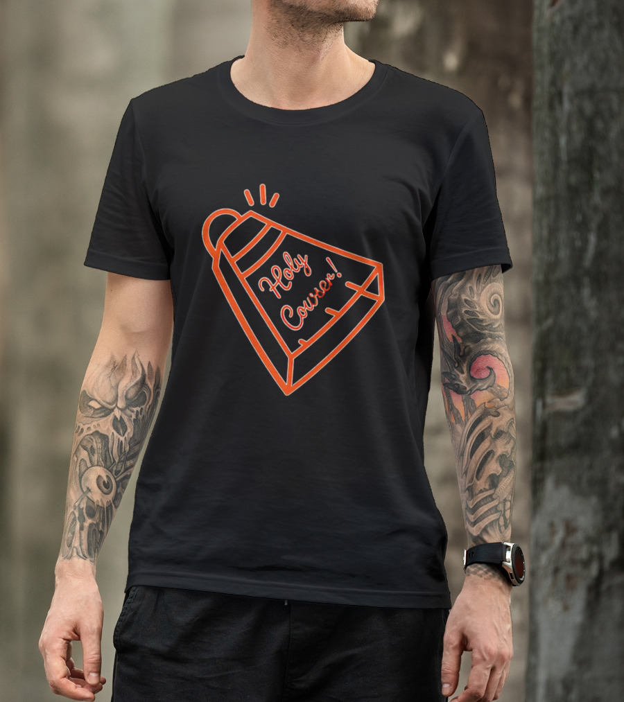 Holy Cowser Neon Orange Cowbell T-Shirt