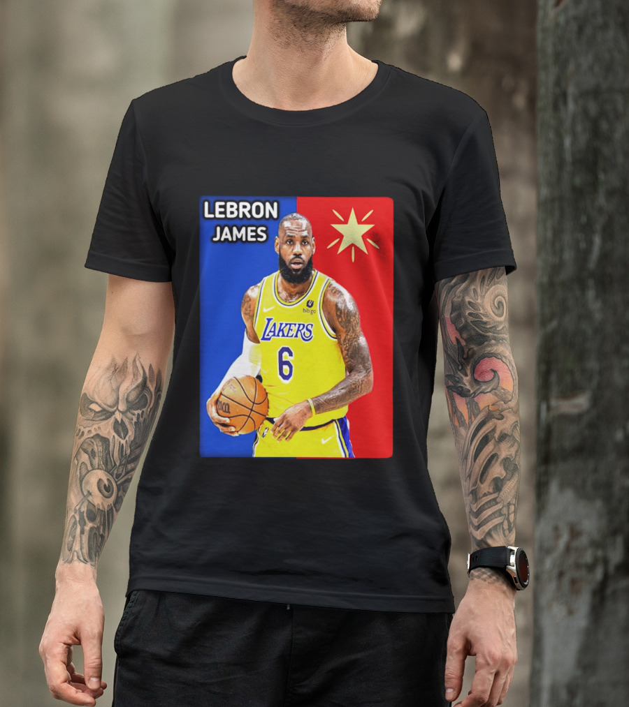 LeBron James Los Angeles Lakers Basketball Star 6 T-Shirt