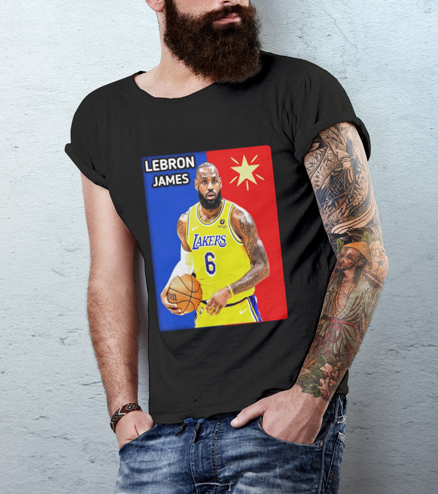 LeBron James Los Angeles Lakers Basketball Star 6 T-Shirt