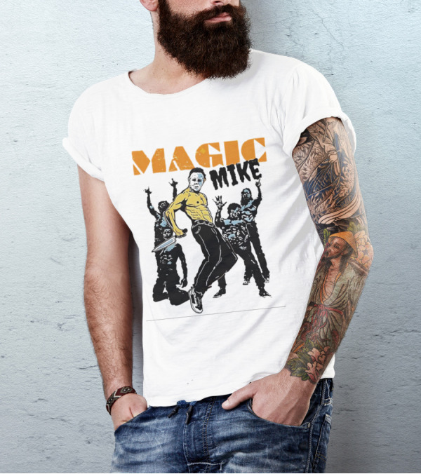 Michael Myers Magic Mike Halloween Crossover Dance Mashup T-Shirt