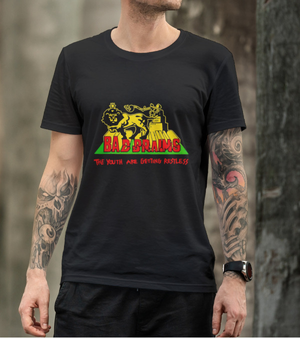 Bad Brains The Youth Are Getting Restless Lion Lightning Urban Backdrop T-Shirt
