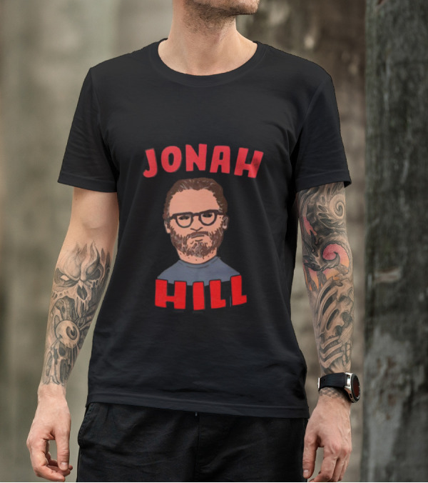 Jonah Hill Illustrated Portrait In T-Shirt