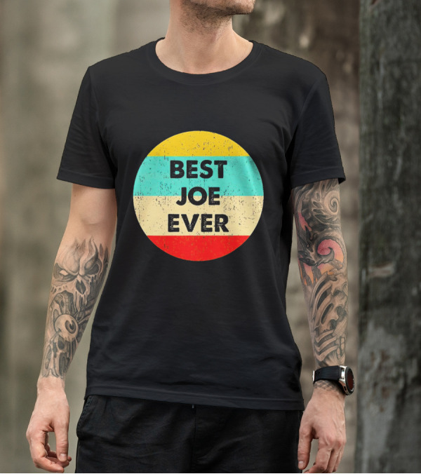 Best Joe Ever Vintage Distressed Retro Circle T-Shirt