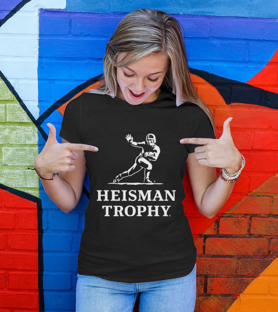 Heisman Trophy Football Player Logo Athletic Award T-Shirt