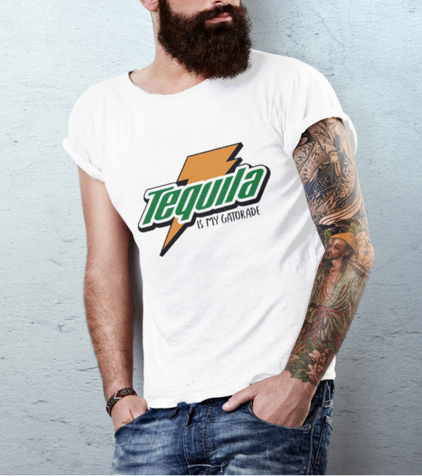 Tequila Is My Gatorade Lightning Bolt T-Shirt