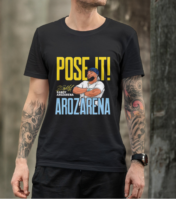 Pose It Randy Arozarena Arozarena Signature Tampa Bay Rays T-Shirt