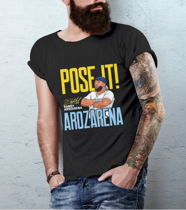 Pose It Randy Arozarena Arozarena Signature Tampa Bay Rays T-Shirt