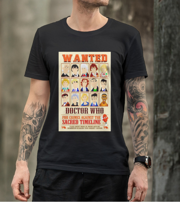 Wanted Doctor Who For Crimes Against The Sacred Timeline TVA T-Shirt