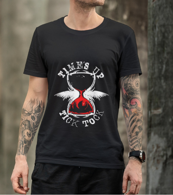 Time’s Up Tick Tock Winged Hourglass T-Shirt