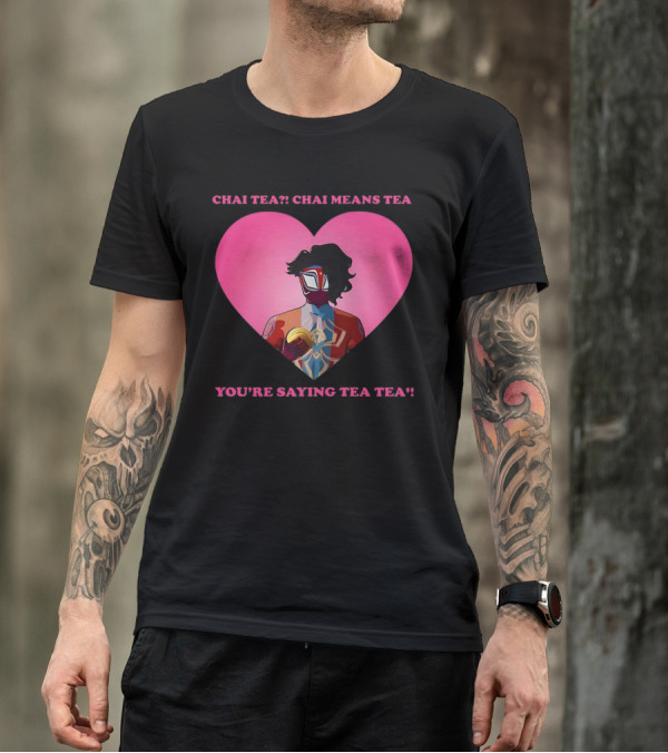 Chai Tea Chai Means Tea You’re Saying Tea Tea Spider-Man India Pavitr Prabhakar Heart T-Shirt