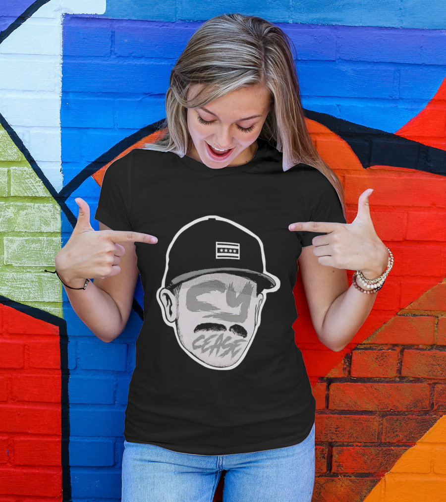 Chicago White Baseball Cy Cease Hat T-Shirt