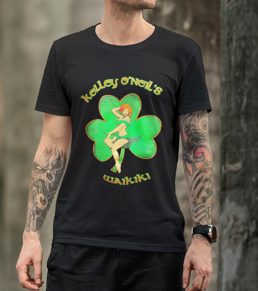 Kelley O'Neil's Waikiki Shamrock Pin-Up Girl T-Shirt