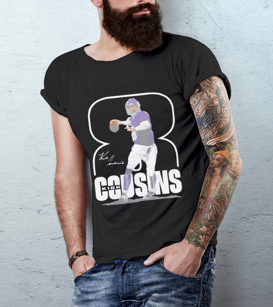 Kirk Cousins Number 8 Signature Football Quarterback T-Shirt