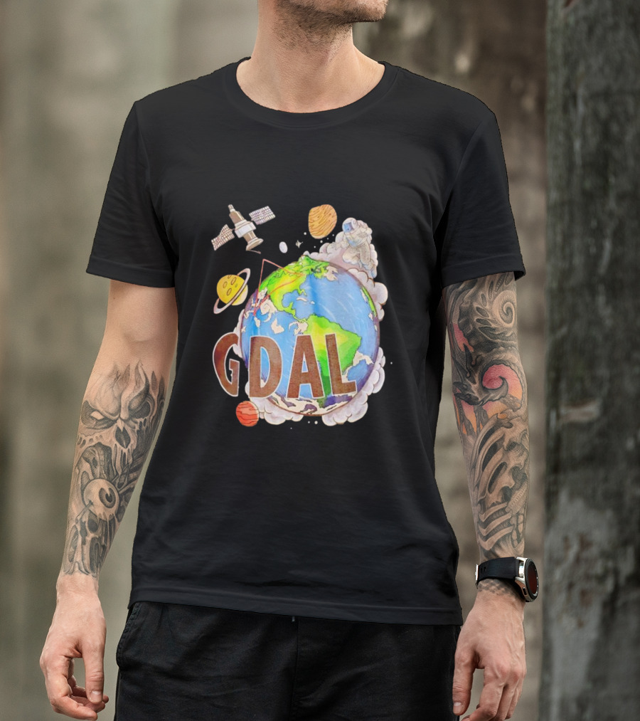 GDAL Astronaut Exploring Planets Orbiting Earth T-Shirt