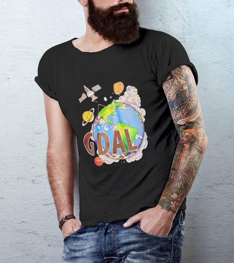 GDAL Astronaut Exploring Planets Orbiting Earth T-Shirt