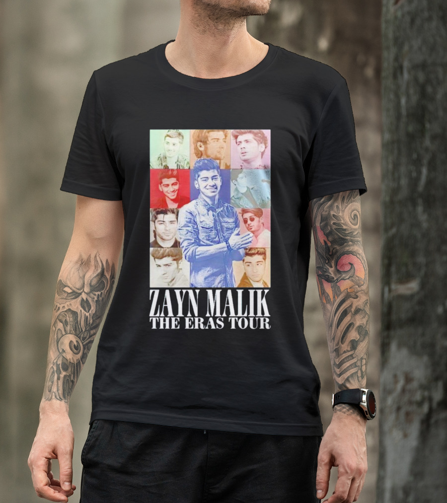 Zayn Malik The Eras Tour Colorful Collage T-Shirt