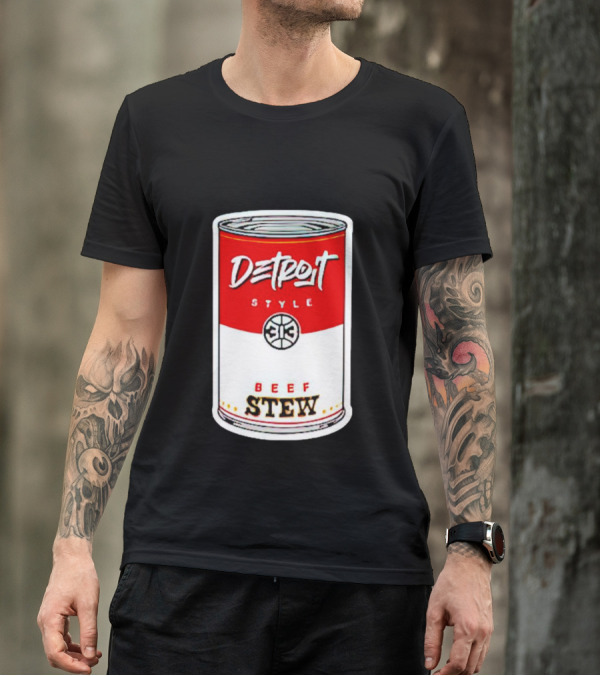 Detroit Style 313 Beef Stew Can T-Shirt