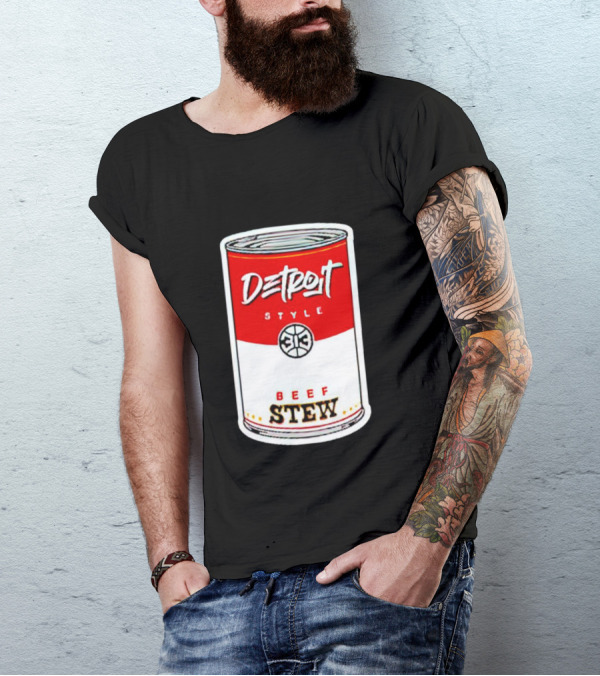 Detroit Style 313 Beef Stew Can T-Shirt