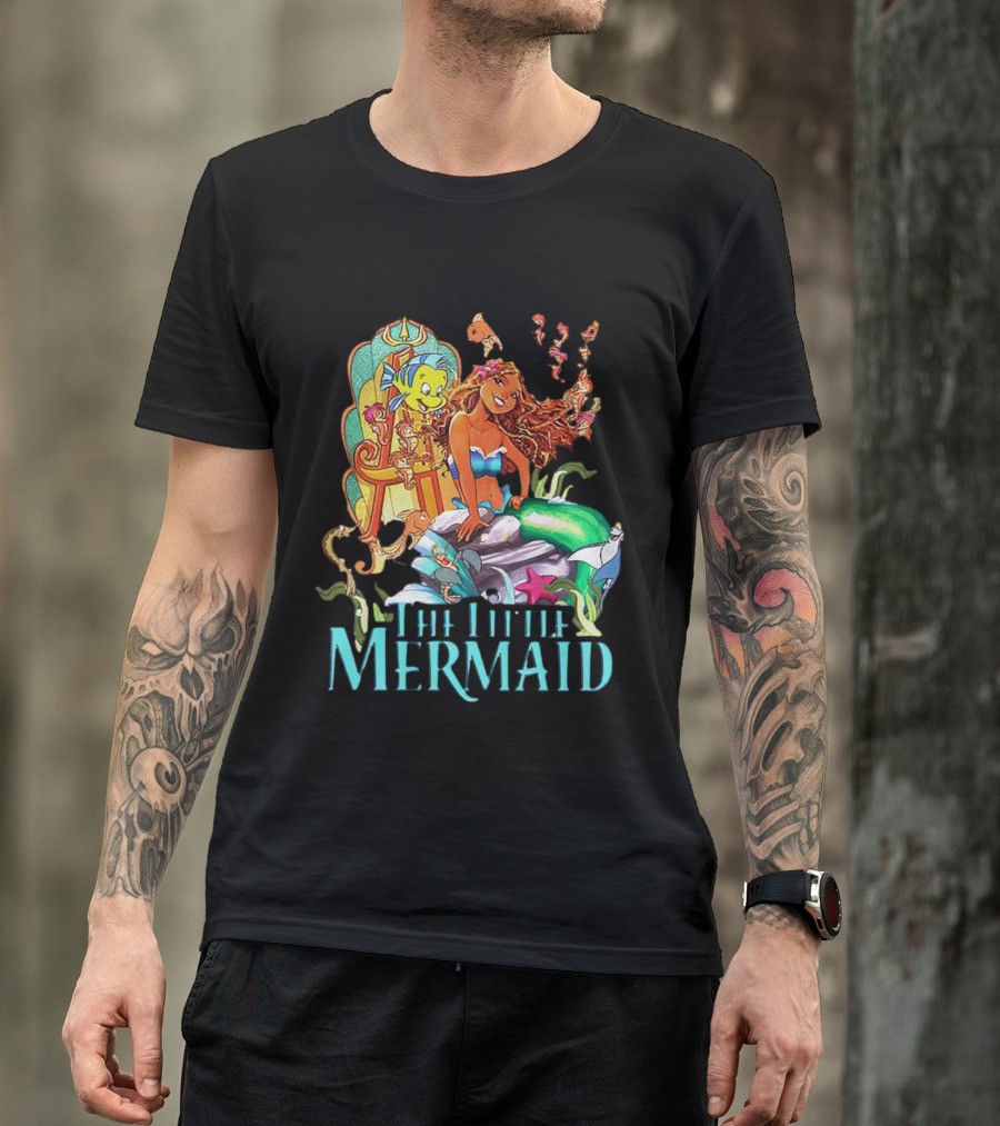 Disney The Little Mermaid Ariel And Friends Vibrant T-Shirt