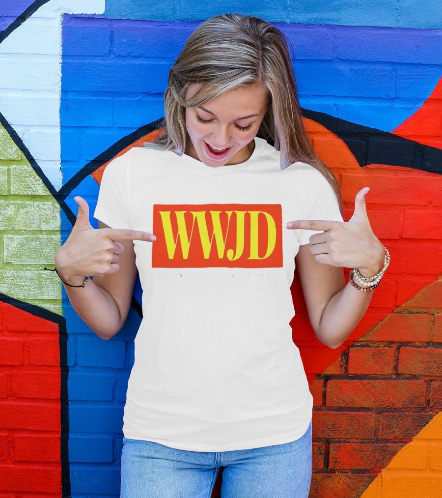 WWJD He Would Love First Bold Red T-Shirt