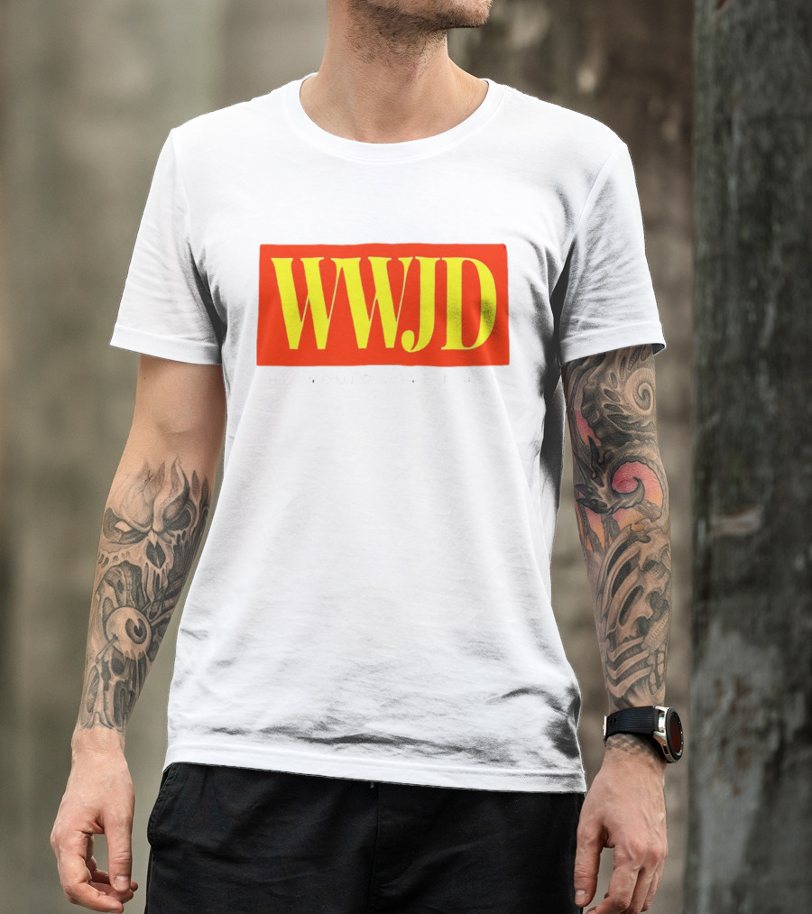 WWJD He Would Love First Bold Red T-Shirt