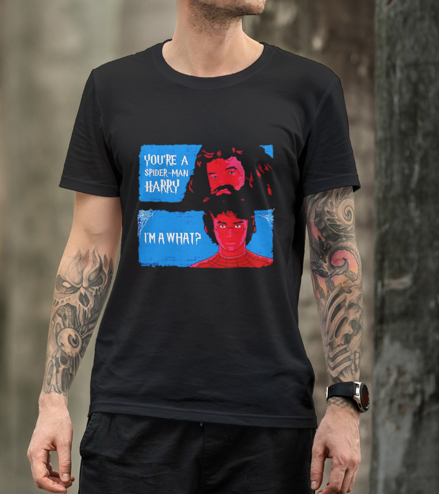 You're A Spider Man Harry I'm A What Parody Mashup With Wizard And Superhero T-Shirt