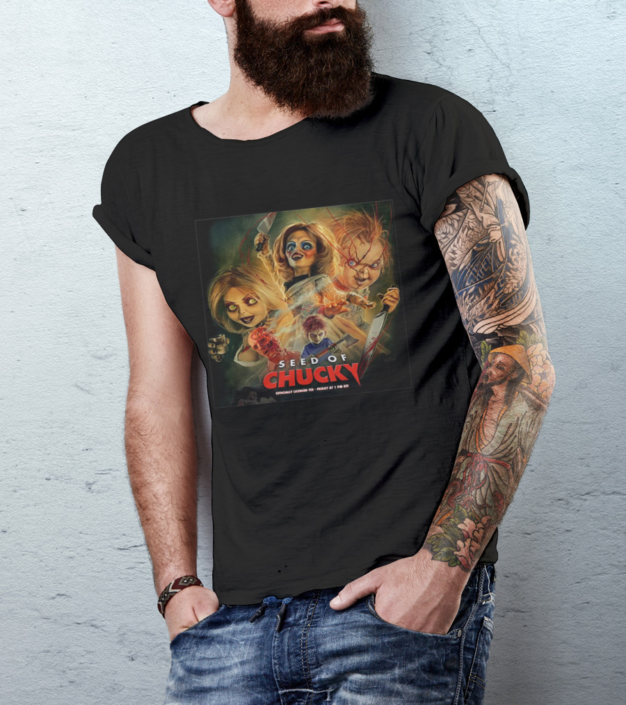Seed Of Chucky Officially Licensed Tee Featuring Iconic Horror Characters T-Shirt
