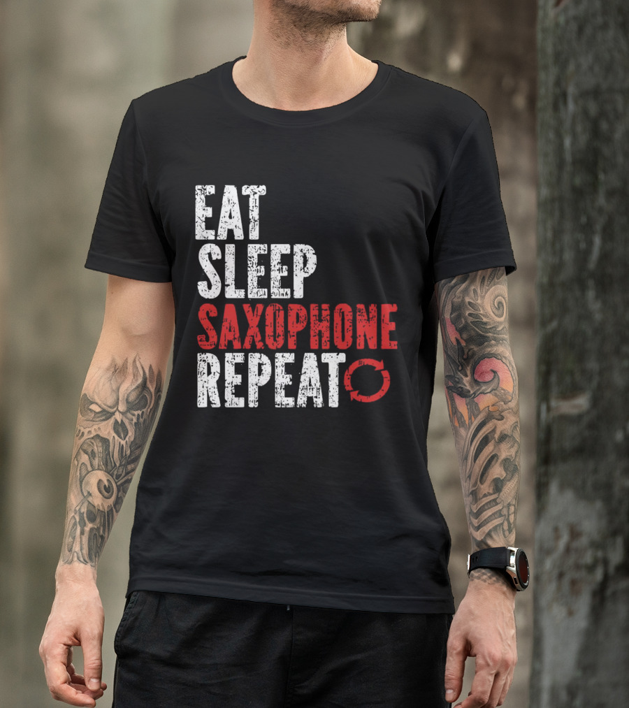 Eat Sleep Saxophone Repeat Halloween T-Shirt