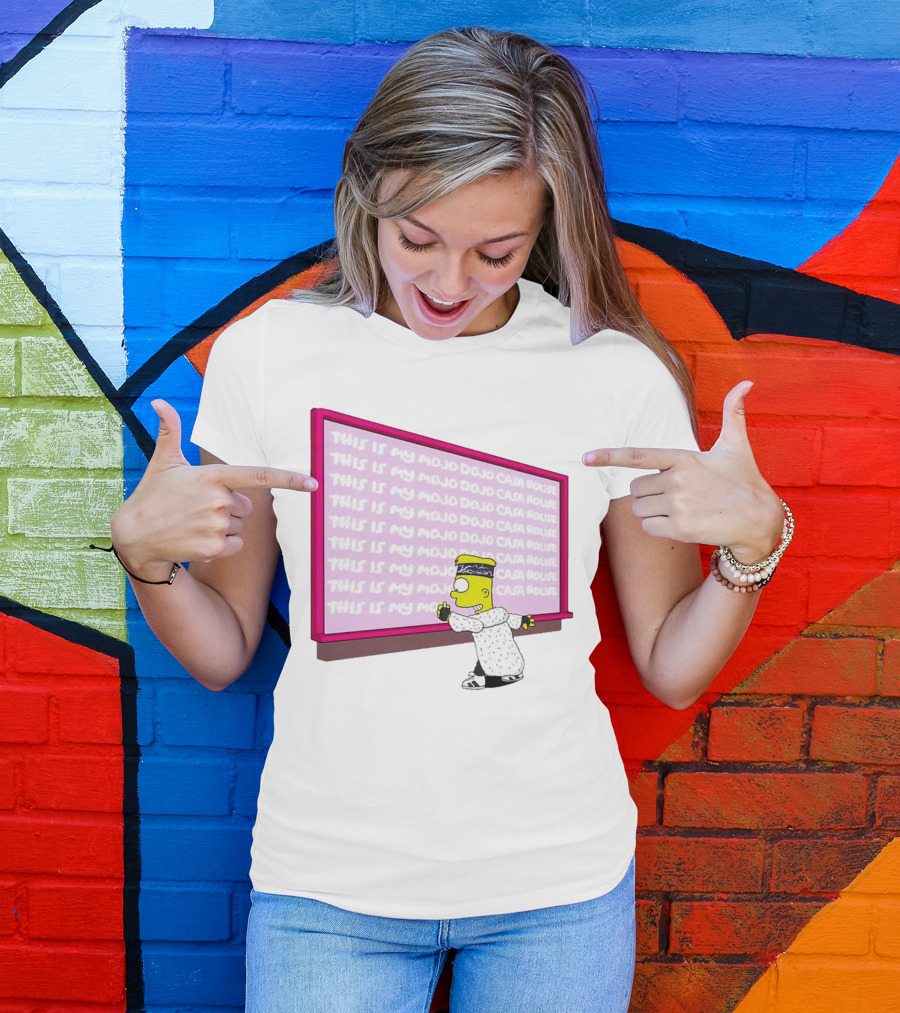 The Simpsons This Is My Mojo Dojo Casa House Bart Simpson Chalkboard Scene T-Shirt