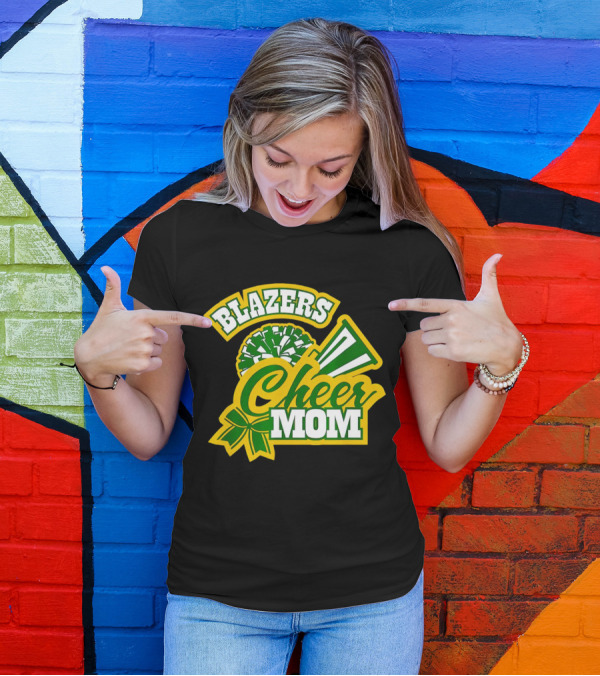 Blazers Cheer Mom Pom Pom And Megaphone Enthusiast T-Shirt