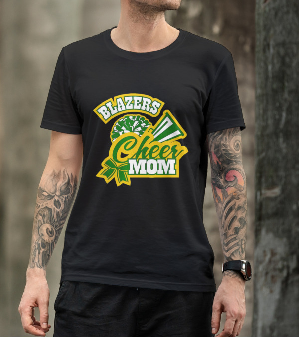 Blazers Cheer Mom Pom Pom And Megaphone Enthusiast T-Shirt