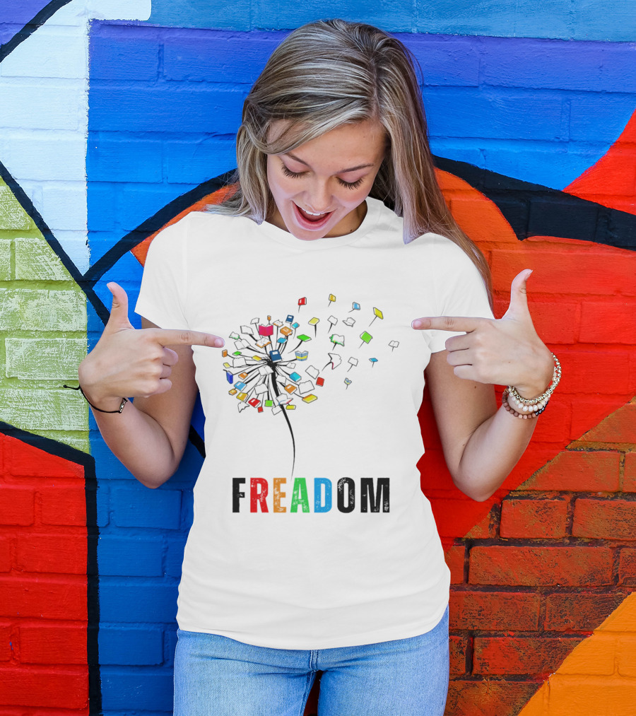 Freadom Dandelion Book Lover T-Shirt
