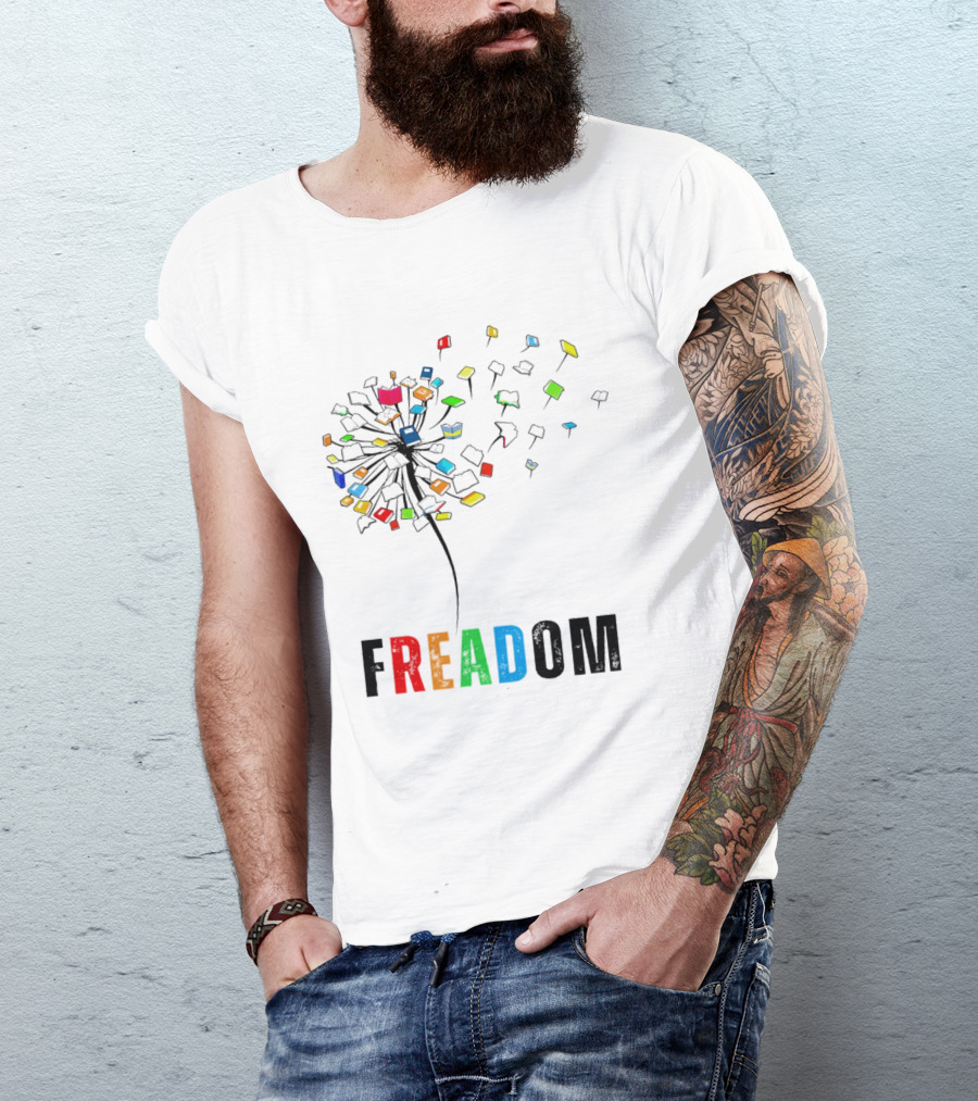 Freadom Dandelion Book Lover T-Shirt